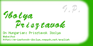 ibolya prisztavok business card